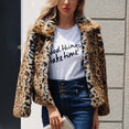 Leopard Faux Fur Coat Women Jacket