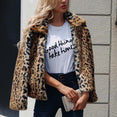 Leopard Faux Fur Coat Women Jacket