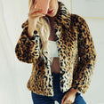 Leopard Faux Fur Coat Women Jacket