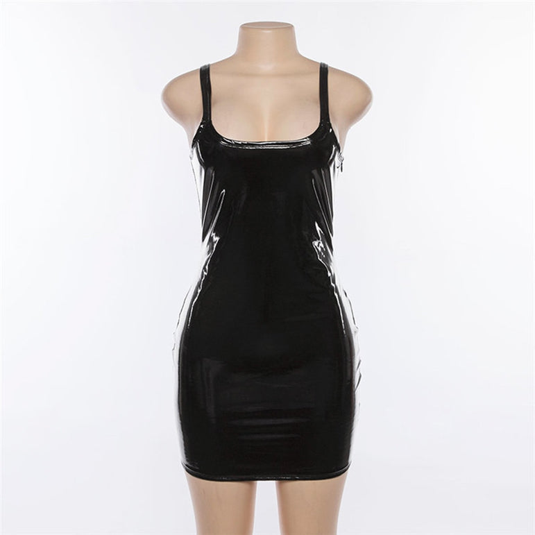 Leather Short Soft Night Club Dress