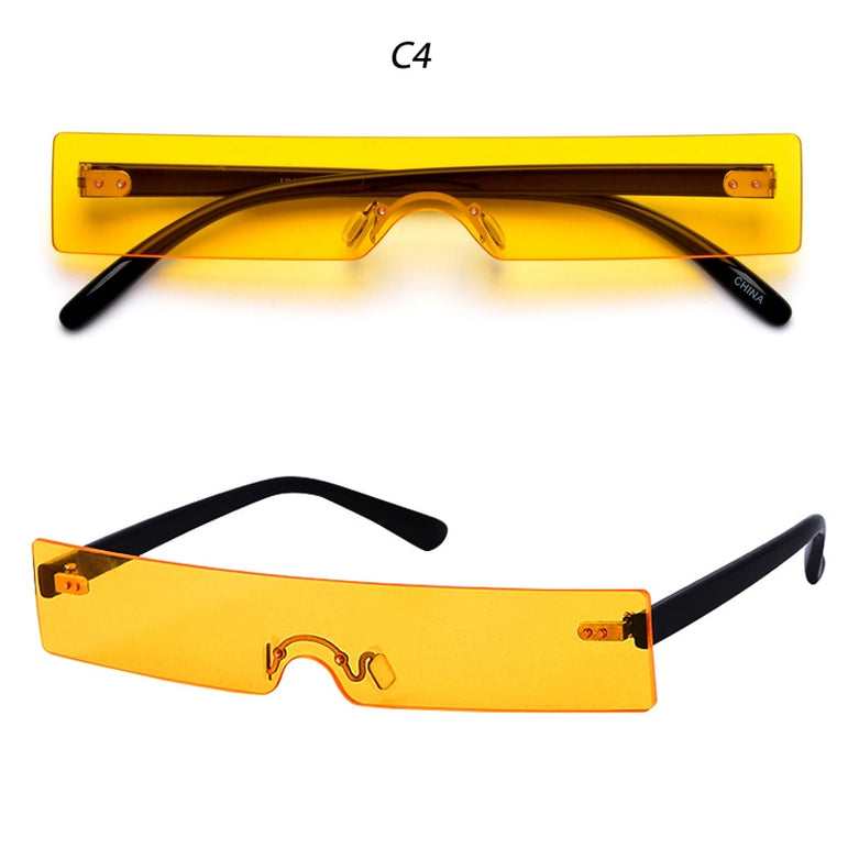 Rectangle Fashion Luxury Brand Sun Glasses