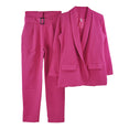 Office Ladies Solid Set Women Pants Suits