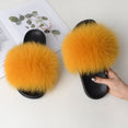 Women Warm Fox Fur Flip Flop