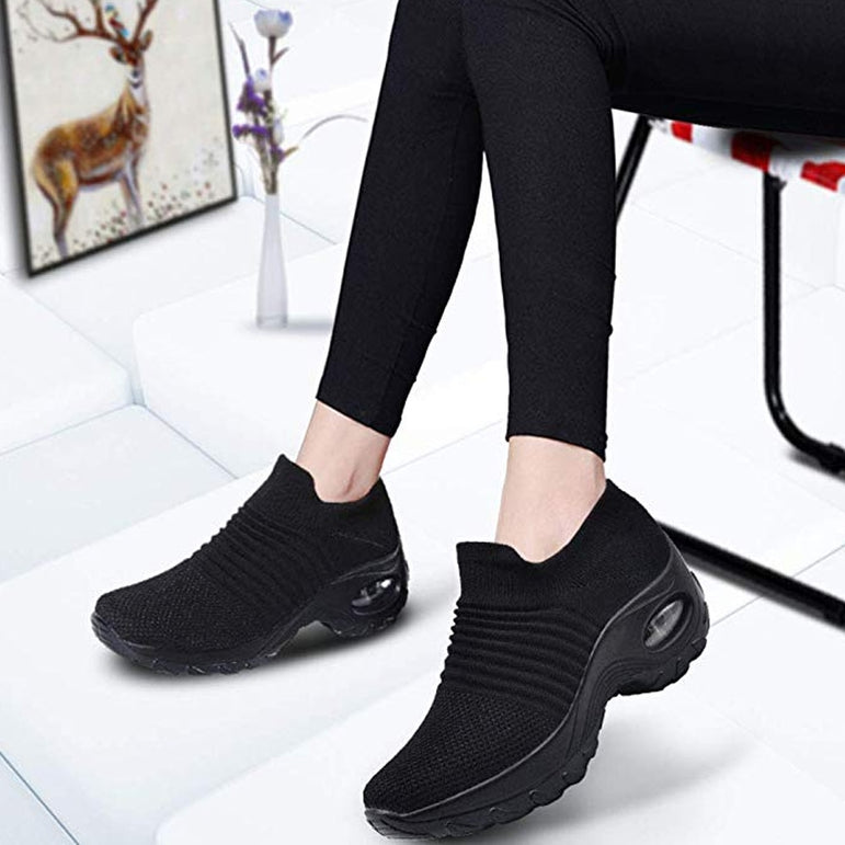 Breathable Mesh Casual Shoes Platform Sneakers