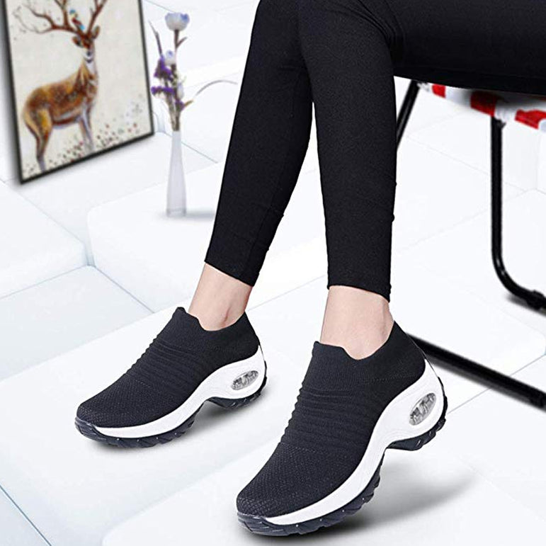 Breathable Mesh Casual Shoes Platform Sneakers