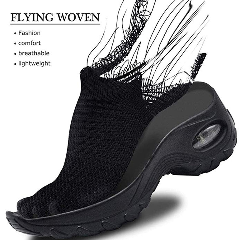 Breathable Mesh Casual Shoes Platform Sneakers