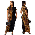 Leopard Print Bodycon Long Maxi Dress