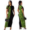 Leopard Print Bodycon Long Maxi Dress