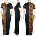 Leopard Print Bodycon Long Maxi Dress