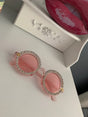 Crystal Diamond Handmade Round Sun Glasses