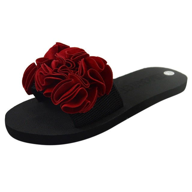 Women's Bohemian Flower Flat Slippers