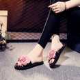 Women's Bohemian Flower Flat Slippers