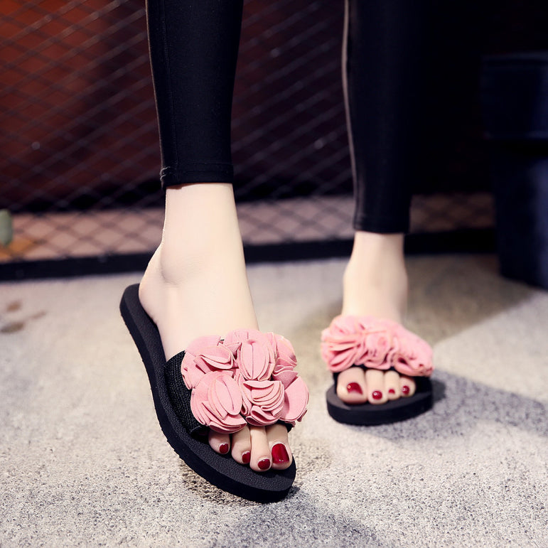 Women's Bohemian Flower Flat Slippers