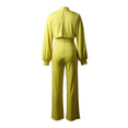 Turtleneck Lantern Sleeve Loose Women Jumpsuit