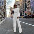 Turtleneck Lantern Sleeve Loose Women Jumpsuit