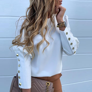 Elegant New Puff Shoulder Blouse