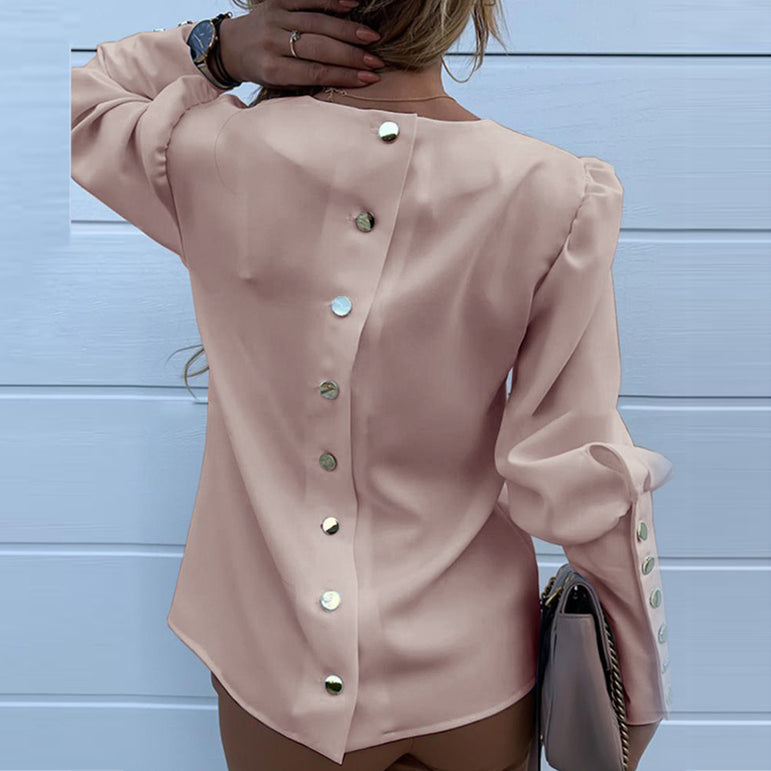 Elegant New Puff Shoulder Blouse