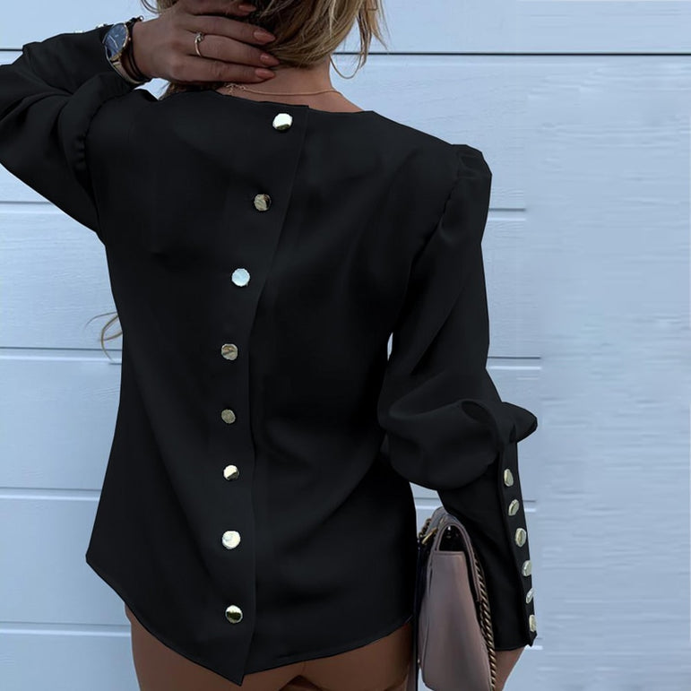 Elegant New Puff Shoulder Blouse