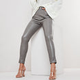 High Waist Pencil Faux Leather Pants