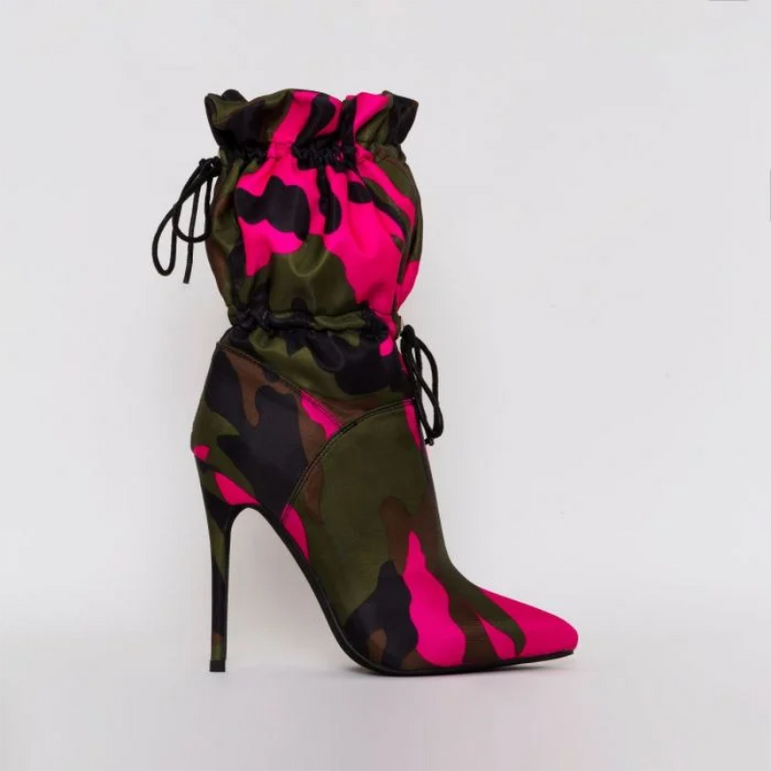 Stilettos Fashion Camouflage Ankle Boots