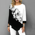 Floral Printed Women Shirt Asymmetric Blouse