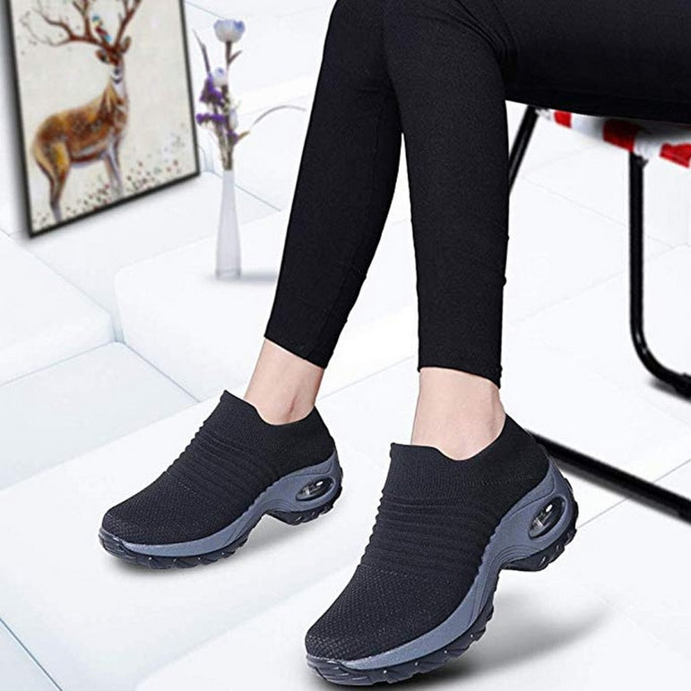 Breathable Mesh Casual Shoes Platform Sneakers