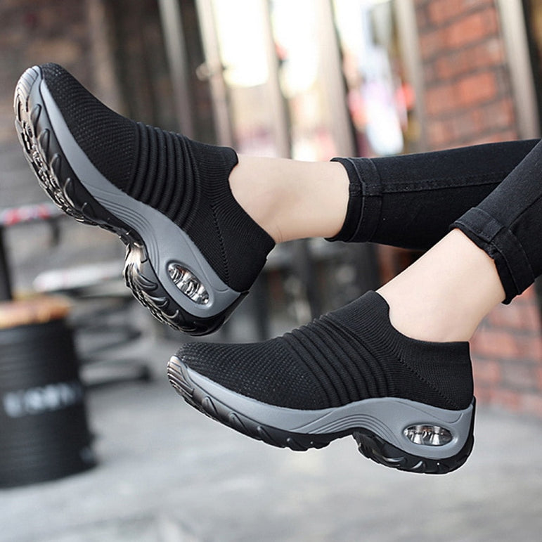 Breathable Mesh Casual Shoes Platform Sneakers