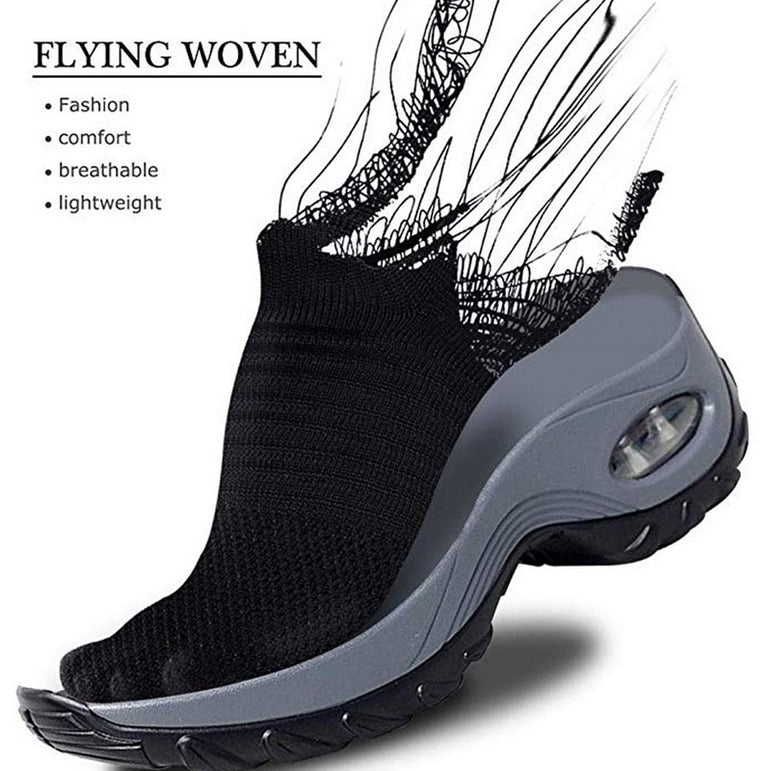 Breathable Mesh Casual Shoes Platform Sneakers