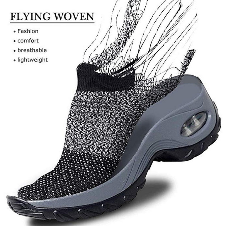 Breathable Mesh Casual Shoes Platform Sneakers