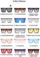 Flat Top Square Shades Gradient Sun Glasses