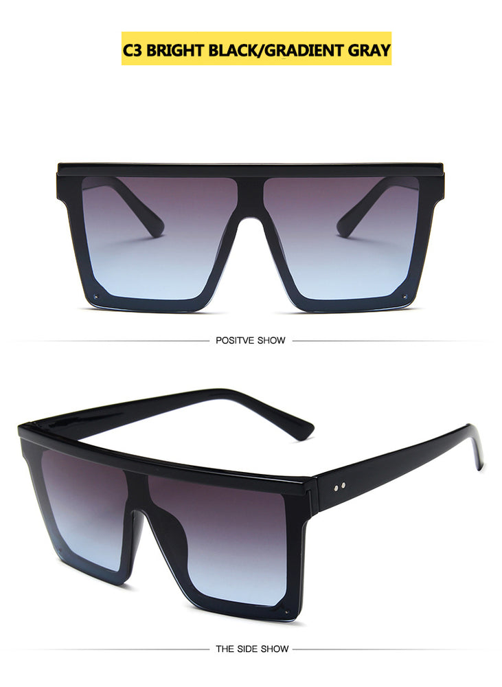 Flat Top Square Shades Gradient Sun Glasses