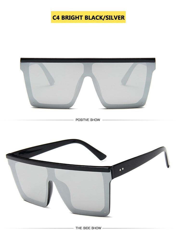 Flat Top Square Shades Gradient Sun Glasses