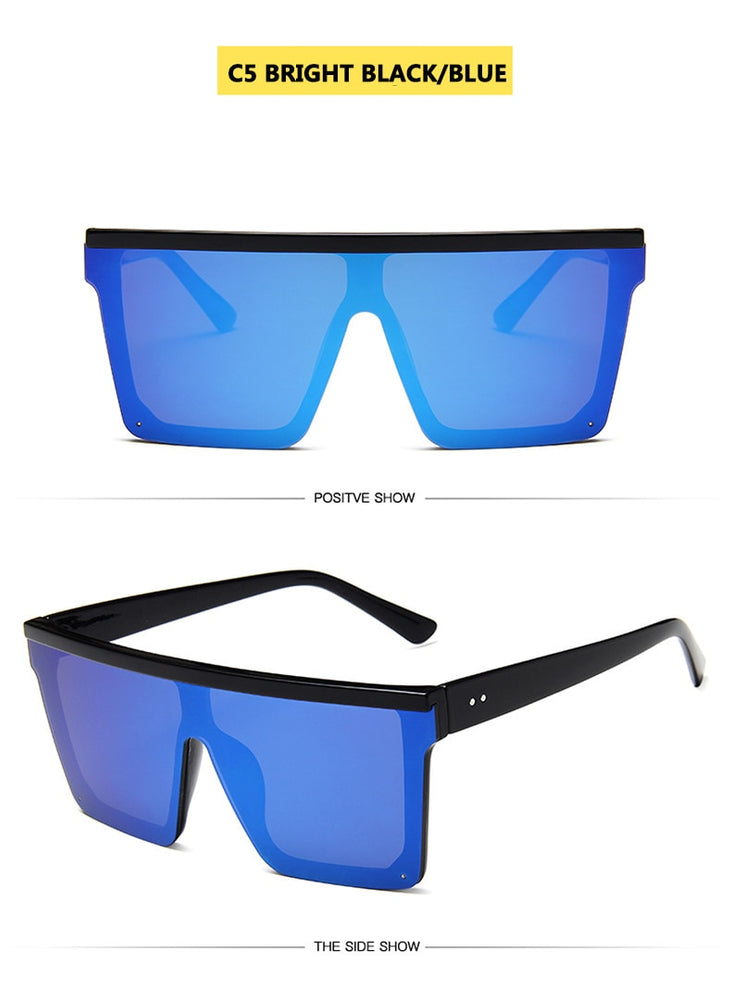 Flat Top Square Shades Gradient Sun Glasses