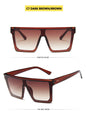 Flat Top Square Shades Gradient Sun Glasses