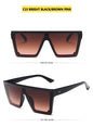 Flat Top Square Shades Gradient Sun Glasses