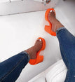 Jelly Sandals Open Toe Thick High Heels Platform