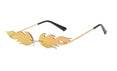 Fire Flame Rimless Wave Sun Glasses