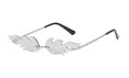 Fire Flame Rimless Wave Sun Glasses