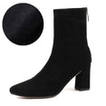 Ankle Elastic Sock Chunky High Heels Boots