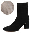 Ankle Elastic Sock Chunky High Heels Boots