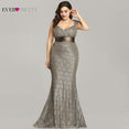 Elegant Mermaid Lace Sleeveless Party Dress