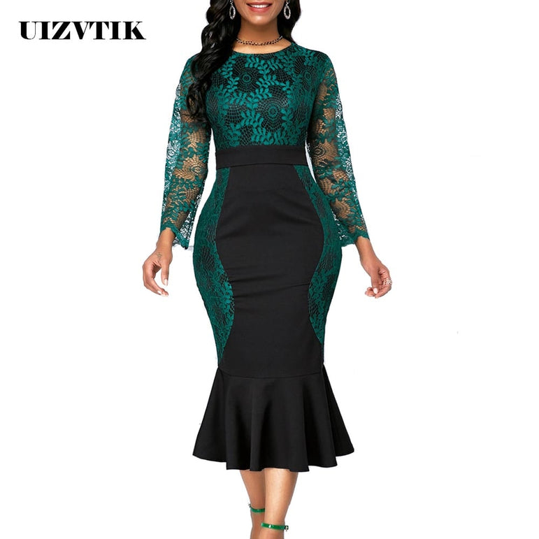 Slim Office Bodycon Vintage Elegant Party Dress