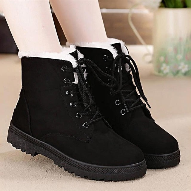 Warm Fur Plush Women Winter Boots