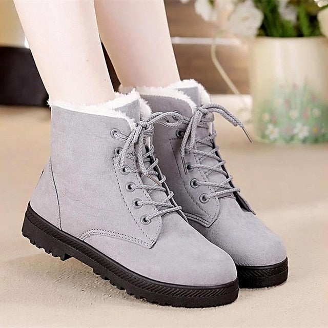 Warm Fur Plush Women Winter Boots