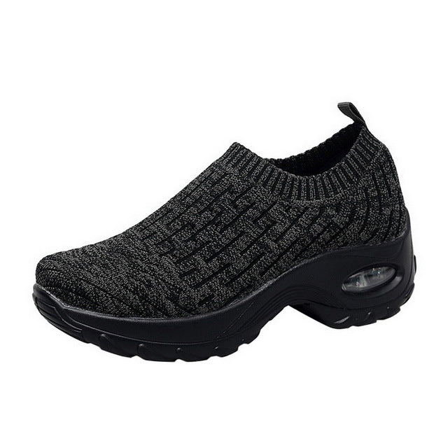 Breathable Mesh Casual Shoes Platform Sneakers