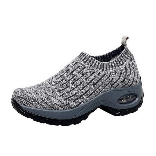 Breathable Mesh Casual Shoes Platform Sneakers