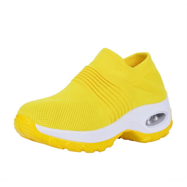 Breathable Mesh Casual Shoes Platform Sneakers