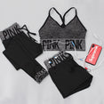 Seamless Yoga Set Women Sport Suit Letter Sportswear