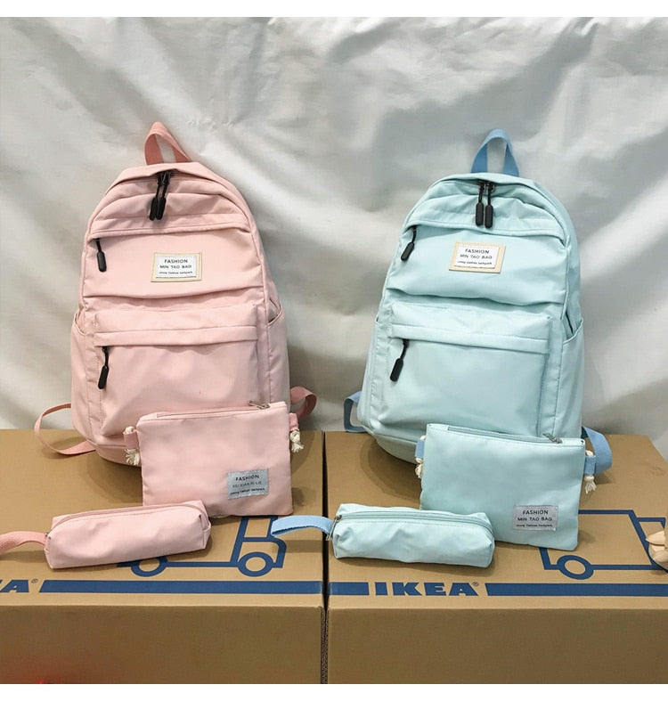 Fashion Women Backpack 3 Set Students shoulder Bags