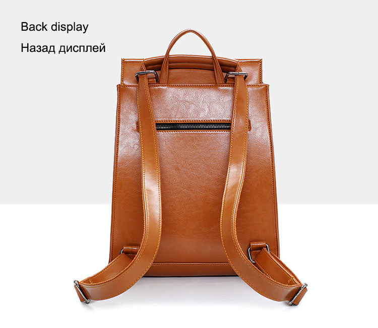 Women Youth Vintage Leather Backpacks